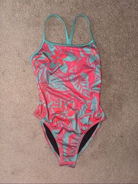 Speedo Pink & Teal Floral Women’s One-Piece Swimsuit